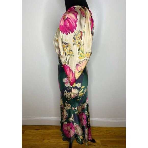 Love Sam Womens Sheath Dress Multicolor Floral V Neck Empire Waist XS New‎ - Picture 4 of 11